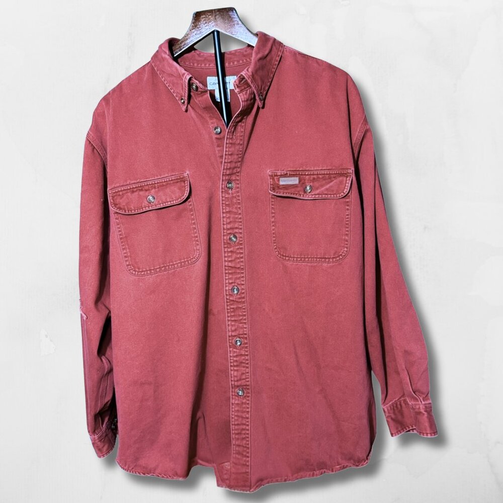 Carhartt Men's Heavyweight Long Sleeve Button-Down Flannel shirt XL